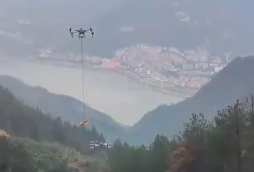 中国无人机运水果视频火遍外网